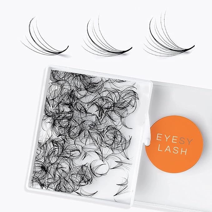 Eyesy Lash 500 Wispy Promade Fans - 5D 0.07 Size 15mm Curl D - Natural Wispy Lashes Loose Premade Lash Fans for Eyelash Extensions Handmade Pre Made Eyelashes for Spiky, Volume, Natural Look
