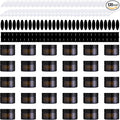 120Pcs 20g Amber Glass Jars Assortment Kit with Inner Liners and Black Lids, Spoons and blank labels for Storing Lip and Body Scrub, Lotion, Body Butter, Bath Salts