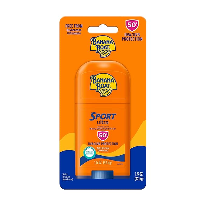Banana Boat Sport Ultra Sunscreen Stick SPF 50, 1.5oz | Travel Size Sunscreen, Mini SPF Stick Sunblock, Oxybenzone Free, 1.5 Ounce (Pack of 12)