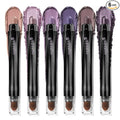 LUXAZA PRO Purple Eyeshadow Stick 6PCS Set, Metallic Shimmer Matte Cream Eye Shadow Palette Brightener Pencil Crayon, Halloween Makeup - BLUEBERRY