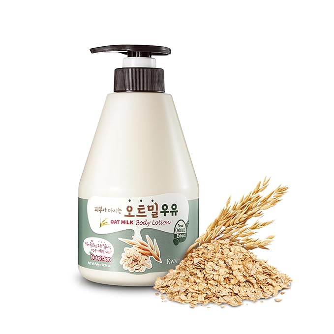 WELCOS KWAILNARA Oat Milk Body Lotion (19.75 Fl Oz) – Calming Korean Body Lotion for Soothing Relief | Milk Protein & Oat Extract for Sensitive Skin | Paraben-Free & Non-Greasy