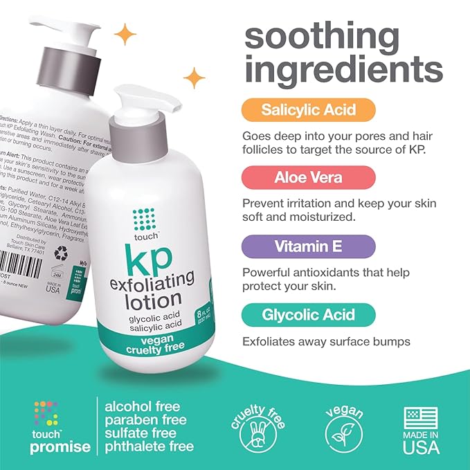 TOUCH KP Care Routine Set – Exfoliating Body Wash & Glycolic Lotion