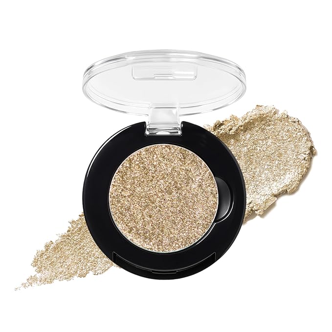 Refillable Eyeshadow Palette - Matte/Glitter/Duo-Chrome Pressed Powder & Cream Formula, Neutral/Shimmer/Smokey Multichrome, Travel-Friendly Iron Pan Refills (Glitter, D48)