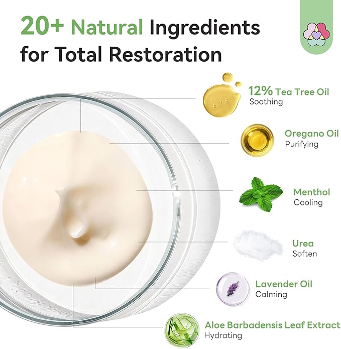 SAVILAND Antifungal Cream 120g Extra Strength: Max 25% Undecylenic Acid Fungal Cream for Skin Athletes Foot Jock Itch Ringworm Foot Fungus Treatment Natural Skin Relief with Tea Tree & Oregano Oil