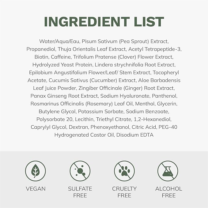 Scalp Serum for Thinning Hair, Clinically Tested Vegan Formula with Capixyl and AnaGain, Promotes Fuller-Looking Hair & Healthy Scalp, Peptide Non-Greasy for Dry Sensitive Scalps 60ml