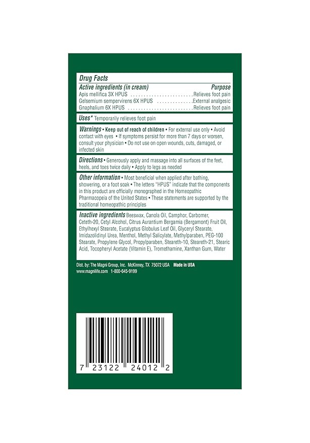 MagniLife DB Pain Relieving Foot Cream, 4 Oz Jar (2 Pack) Calming Relief for Burning, Tingling, Shooting & Stabbing in Feet & Legs, Moisturizing & Hydrating Foot Cream for Diabetic & Sensitive Skin