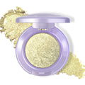 HOSAILY Holographic Champagne Gold Glitter Eyeshadow, Multichrome Shimmer Color Shifting Single Eyeshadow, Chameleon Metallic Iridescent Eye Shadow Palette Bouncy Texture Fairy Highlighter Makeup #4