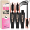 4D Silk Fiber Lash Mascara Extension - Voluminous, Waterproof & Smudge-Proof, Long-Lasting No Flaking, Natural No Clumping, All Day Exquisitely Full (2 Packs)