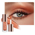 KYDA Liquid Glitter Eyeshadow, High Pigment Red Orange Metallic Glittery Finish, Soft Lightweight Creamy Formula, One-Swipe Coverage, Long-wearing Crease-Resistant Eyes Glitter Makeup, 0.25oz