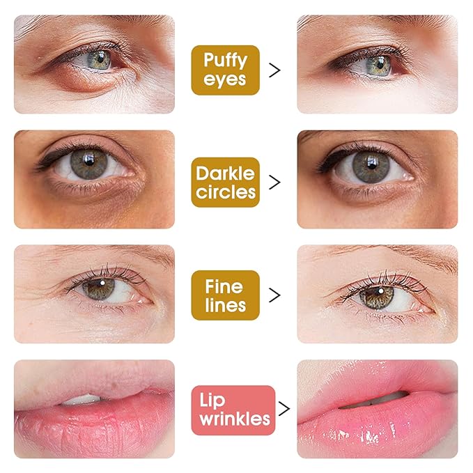 Adofect 40 Pairs Eye Mask & Lip Mask Set, Under Eye Patches for Puffy Eyes, Moisturizing Lip Mask Daily Skincare, Valentine's Day gifts, Party Favors, Bachelorette Party Accessories, Spa gifts