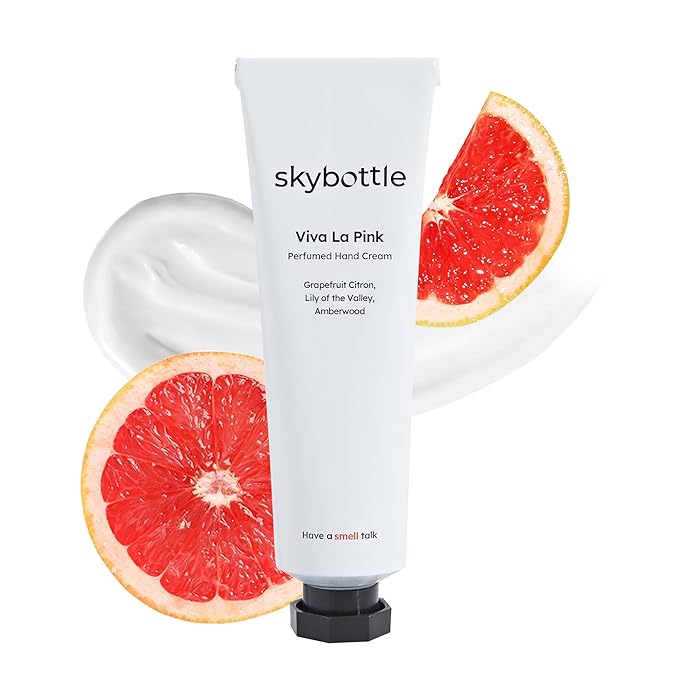 skybottle Scented Hand Cream, Fast-Absorbing Shea Butter & Hyaluronic Acid Moisturizer, Lily of the Valley, Grapefruit & Lemon Scent, Korean Lotion Gift for Dry Skin, Travel Friendly, 1.7 Fl Oz