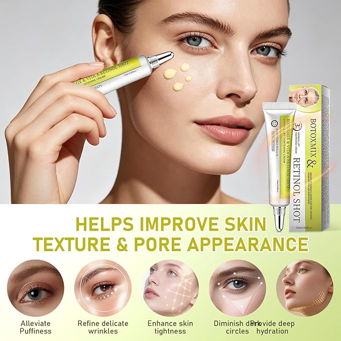 Botoxmix & Vita-A Retinol Shot Wrinkle-Lift Tightening Cream, Vita A Retinal Shot Tightening Booster for Reduces Wrinkles and Fine Lines, Vita-A Retinol Shot for All Skin Types
