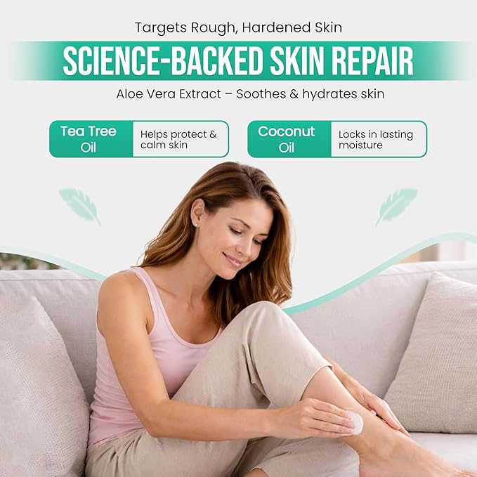 CLEAR 40 Urea Gel 40% (4 oz) with Tea Tree & Coconut Oil & Aloe Vera – Intensive Moisturizing & Exfoliating Gel for Dry Rough Skin, Feet, Heels, Elbows, Hands & Nails – Fast Absorbing Hydration