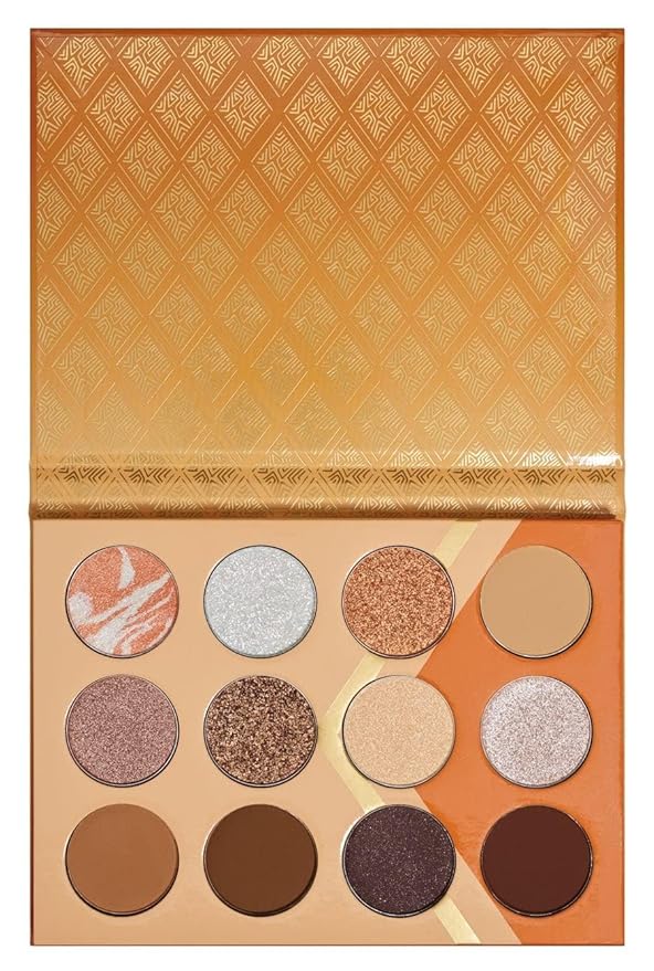 Juvia's Place Nubian Earth Palette - Browns, and Tans - Matte and Shimmer Pressed Pigments - Flattering for All Skin Tones - Shine Brown, White, Brown Palette