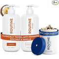 Routine Wellness Hair Thinning System, Anti-Thinning Shampoo & Conditioner Set (Coconut & Vanilla) + Hair Growth Supplement, Clinically Tested to Support Hair Growth