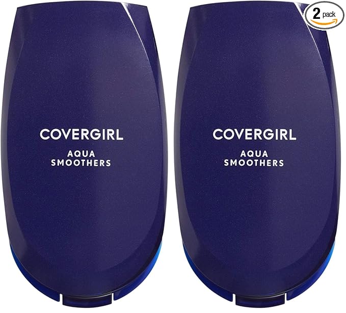 COVERGIRL Aquasmooth Compact Foundation, SPF 20 | Buff Beige 725 | 0.4 Ounce | Pack of 2