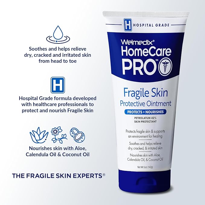 Welmedix Healing Ointment for Dry Skin - Skin Protection Barrier Cream & Moisturizer for Very Dry, Cracked Skin - Hospital Grade Intensive Healing Ointment - 5oz Tubes, Pack of 3