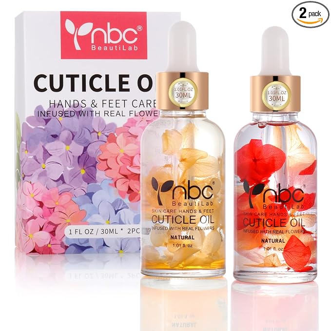 Nail Cuticle Oil, 2Pcs 30ml Lemon & Orange Cuticle Oil Set Nail Growth Oil with Vitamin E, Jojoba Oil Natural Plant-based Cuticle Oil for Nails Smoothing, Nourishing, and Moisturizing