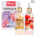 Nail Cuticle Oil, 2Pcs 30ml Lemon & Orange Cuticle Oil Set Nail Growth Oil with Vitamin E, Jojoba Oil Natural Plant-based Cuticle Oil for Nails Smoothing, Nourishing, and Moisturizing