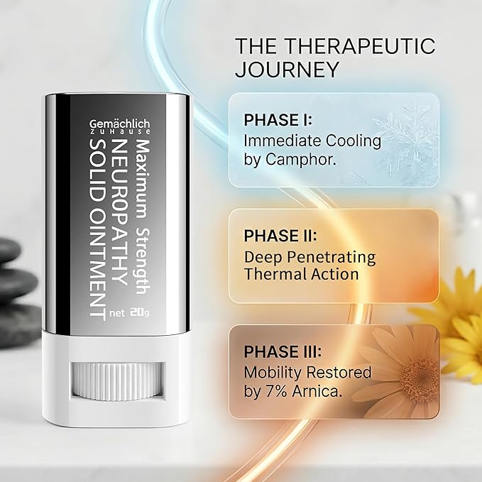 NDC Listed Lower Back Pain Relief Arnica Gel Stick cGMP Grade Care with Camphor and Hypericum Perforatum Oil for Lumbar Stiffness Neuropathy and Bruises 0.71oz