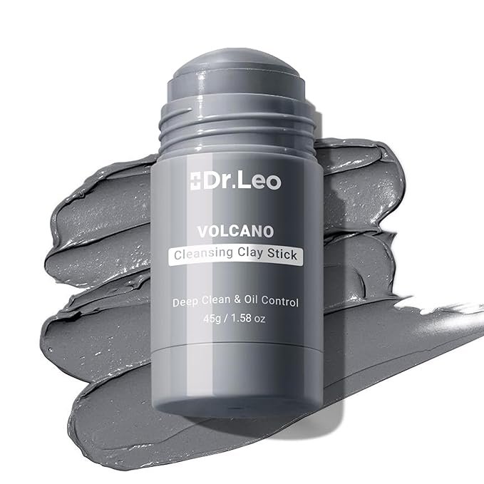 Volcano Clay Stick Mask, Kaolin Charcoal Face Mask for Deep Pore Clean & Oil Control, Blackhead Remover with Ectoin & Aloe, Sensitive Skin Friendly Travel Design, 45g/1.58oz