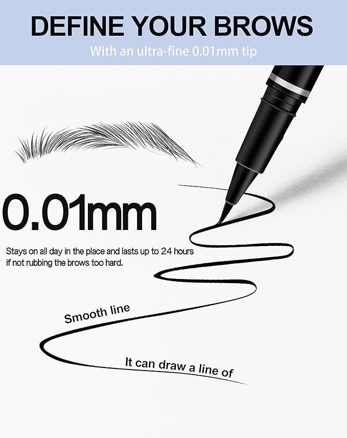 5 Colors Eyebrow Pencil, Multifunctional Ultra-Fine Liquid Eyeliner & Eyebrow Pencil,Long-Lasting Waterproof&Smudge Proof, Quick Drying, Smoothly, Natural Women Perfect Eye Makeup (05)