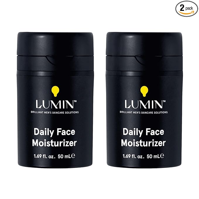 Lumin Daily Face Moisturizer for Men – Lightweight Hydrating Cream with Niacinamide, Men’s Face Lotion for Normal, Combination & Sensitive Skin, Korean Skincare, Smooth & Nourishing, 50ml, 2 Pack