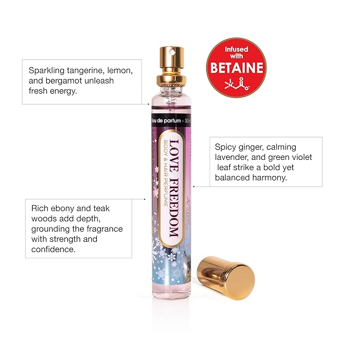 Esha Body & Hair Perfume Mist - Eau de Parfum for Women - Infused with Betaine - (LOVE FREEDOM)