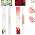 Meschett 2PCS Cuticle Oil Pens for Nail Care,Cuticle Revitalizer Oil Pen with Soft Brush,Cuticle Oil to Prevent Nail Cracking and Dry (Lily & Rose Flavor)
