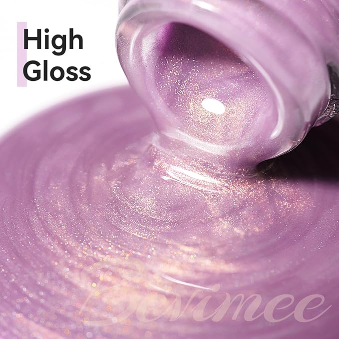 Cat Eye Gel Polish Light Purple Glass Jelly Magnetic Nail Polish Gel Smoothie Glitter Gloss Shine Mauve Color Velvet UV Gel Polish for Valentine's Day Gift Nail Art Manicure DIY at Home 12ml