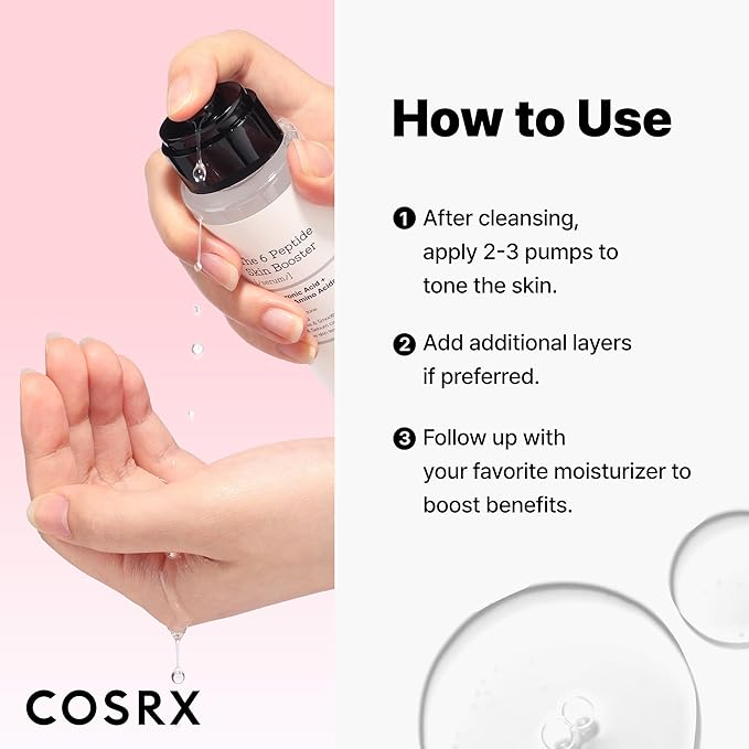 COSRX 6X Peptide Collagen Skin Booster Toner Serum for Dull & Uneven Skin, Preps Skin with Copper Peptides, GHK-Cu, Skin Renewal Boosting Facial Essence, Korean Skin Care, 5.07 oz