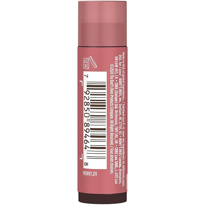 Burt's Bees Mothers Day Gifts, Lip Tint Balm with Long Lasting 2 in 1 Duo Tinted Balm Formula, Color Infused with Deeply Hydrating Shea Butter for a Buildable Finish, Red Dahlia (2-Pack)