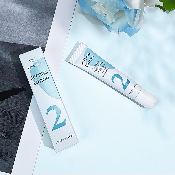 PERMANIA Setting Lotion, 10 ml Tube Design Salon Grade for Lash Lift and Brow Lamination Beauty Treatments (only setting lotion)