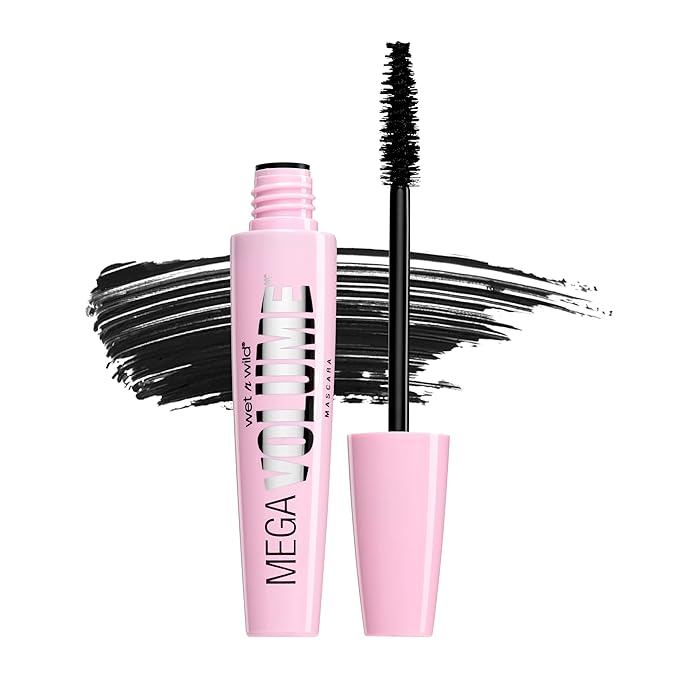 wet n wild Mascara Mega Volume - Volumizing, Waterproof, Smudge-Resistant, Cruelty-Free, Gluten-Free, Sulfate-Free & Vegan - Very Black