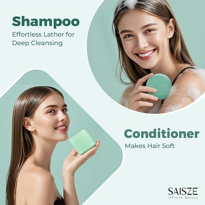 Rosemary & Biotin Shampoo and Conditioner Bar for Hair Growth, Natural Solid Shampoo Strengthening for Thinning Hair
