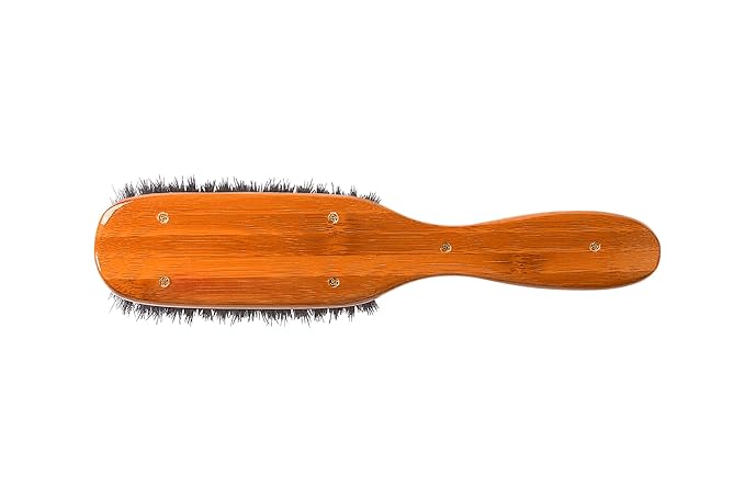 Bass Brushes Semi Oval Boar Wood Brush, 1 EA