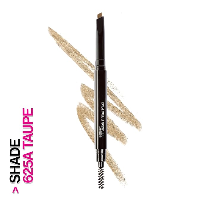 wet n wild Ultimate Eyebrow Retractable Definer Pencil, Medium Brown, Dual-Sided Brow Brush, Fine Tip, Shapes, Defines, Fills Brow Makeup, 1 Count (Pack of 2)