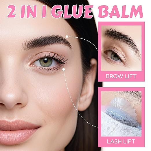 Libeauty Lash Lift Balm Glue Strong Sticky Lash Lift Adhesive Latest Gentle Formula Eyelash & Eyebrow Perm Glue Balm Brow Lamination Gel 10G/0.35OZ (Red Strawberry, 10g/0.35oz)