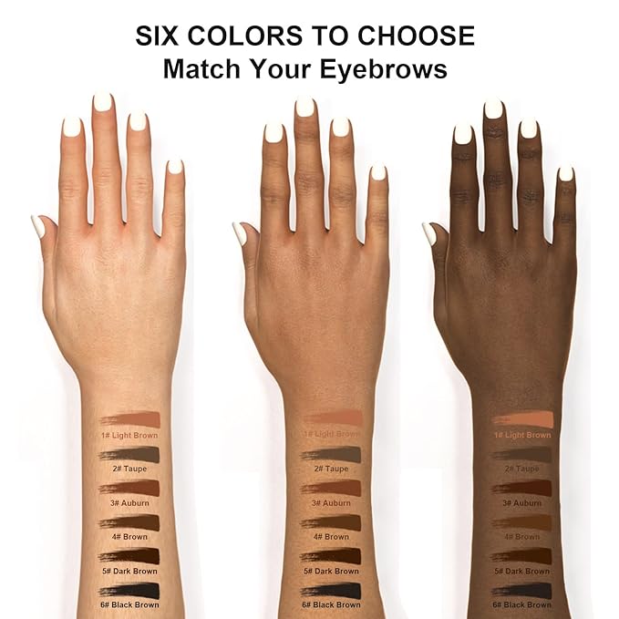 TurritopsisD Define & Fill Brow Pencil 2-Pack Taupe Eyebrow Pencil Waterproof Long-Lasting Precision Micro-Tip Ultra-Thin Built-in Soft Spoolie