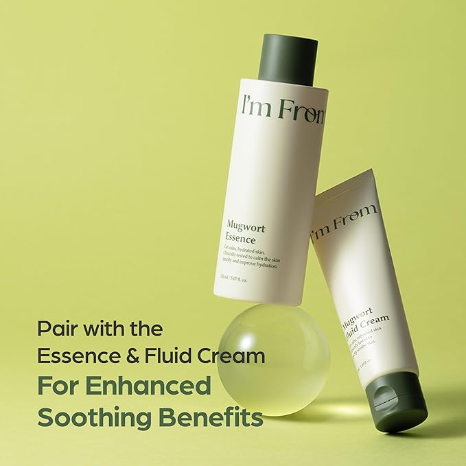 I’m From Mugwort Essence, Deep Calming Essence for Sensitive Skin, Hydrating & Skin Balancing, Vegan Korean Skin Care 5.07fl.oz