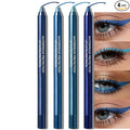 4Pcs Blue Eyeliner Pencil, Sharpenable Gel Eye Liner Pen Waterproof Smudge proof, Matte Glitter Waterline Eyeliner Set for Older Women Smooth Cream Eyeshadow Stick Highly Pigmented Eye Makeup