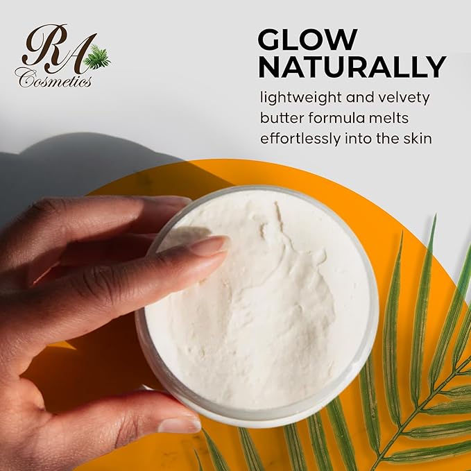 RA COSMETICS Whipped Shea Butter with Pineapple – 100% Unrefined Shea Body Butter from Ghana – Moisturizes Skin, Nourishes & Conditions Hair – Softens and Smooths Lips, Hands & Feet – 12oz