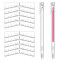 Guapa Eyebrow Ruler Stencils Easy Mapping Shaping Sticker Stencil Microblading Measure Tool Brow Shape Design Positioning Stickers for Permanent Makeup (White Set 1)