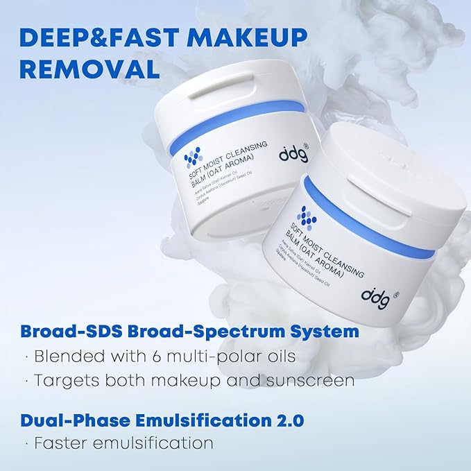 ddg Soft Moist Cleansing Balm Refill–Make Remover Balm for Sensitive Skin,Eye Makeup Remover & Facial Cleanser for Waterproof Makeup Removal,Vegan Plant Oils,Nourishing & Hydrating,3.38floz/100ml