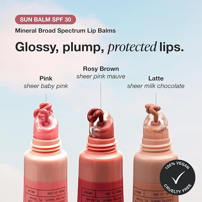 INNBEAUTY Project Sun Balm Mineral SPF 30 Lip Balm with Tint, Latte Shade, 0.6 OZ (17ml)