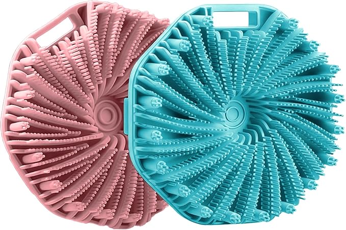 Silicone Body Scrubber for Shower Men Women, Exfoliating Body Scrubbers for Use in Shower, Silicone Body Brush for Showering, Charcoal, Easy to Clean - Body Brush Buffer Scrubber for All Skin Types