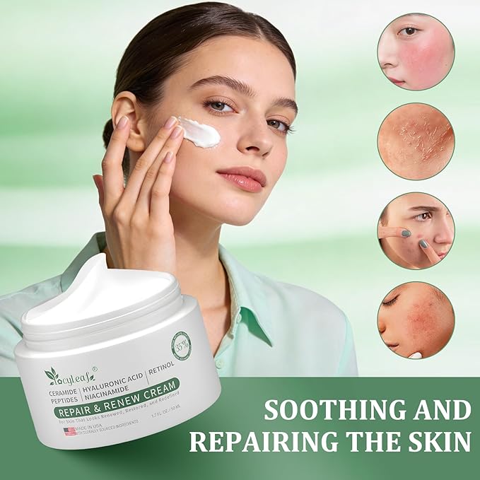 Barrier-Repair Moisturizer for Sensitive Skin - Formulated with Niacinamide, Ceramides, and Hyaluronic Acid - Soothes Redness, Minimizes Pores, and Brightens Dull Skin - Made in the USA - 1.7 fl oz