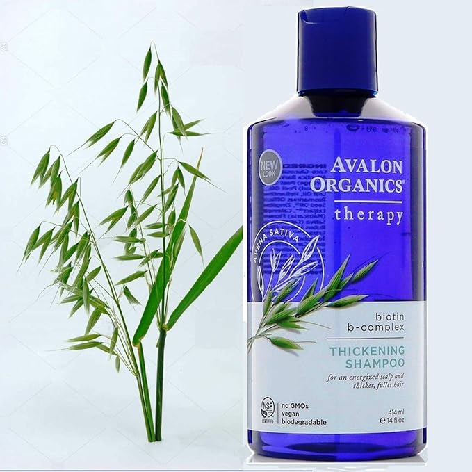 Avalon Organics, Thickening Shampoo, Biotin B-Complex Therapy, 14 fl oz (414 ml)