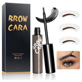 Eyebrow Gel - Peel Off Eyebrow Tint with Eyebrow Stencils, Long-Lasting & Waterproof Brow Gel for Women and Girls Create Fuller & Defined Brows Makeup (Gray Brown)