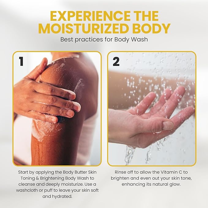 Biocare Vitamin C and Collagen Body Wash: Ultimate Brightening & Toning Solution, Ideal for Men & Women - Enhances Skin & Hydrates, Suitable All Skin Types, Sulfate-Free 16.5 oz